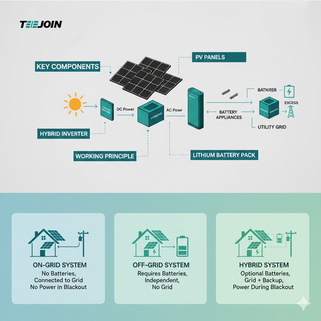 A solar power system works by converting sunlight into usable electricity through the photovoltaic effect.jpg