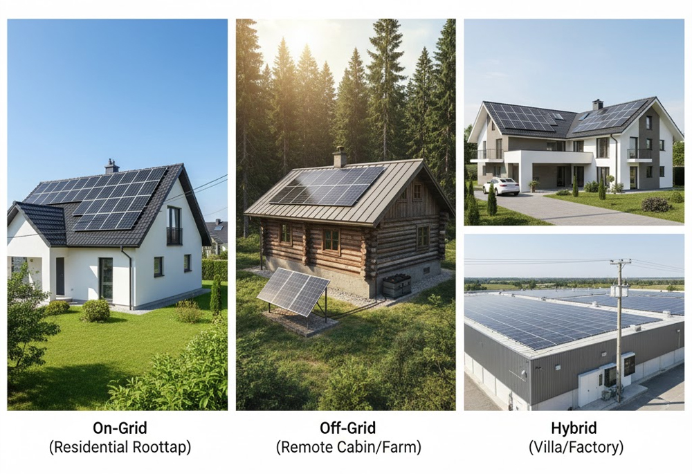 Real-world applications for different types of solar power systems.jpg