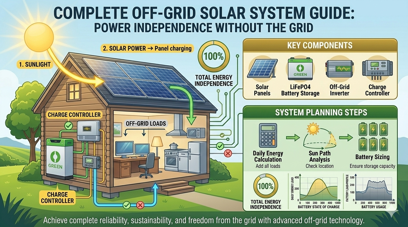 off-grid solar system diagram with panels battery and inverter.png