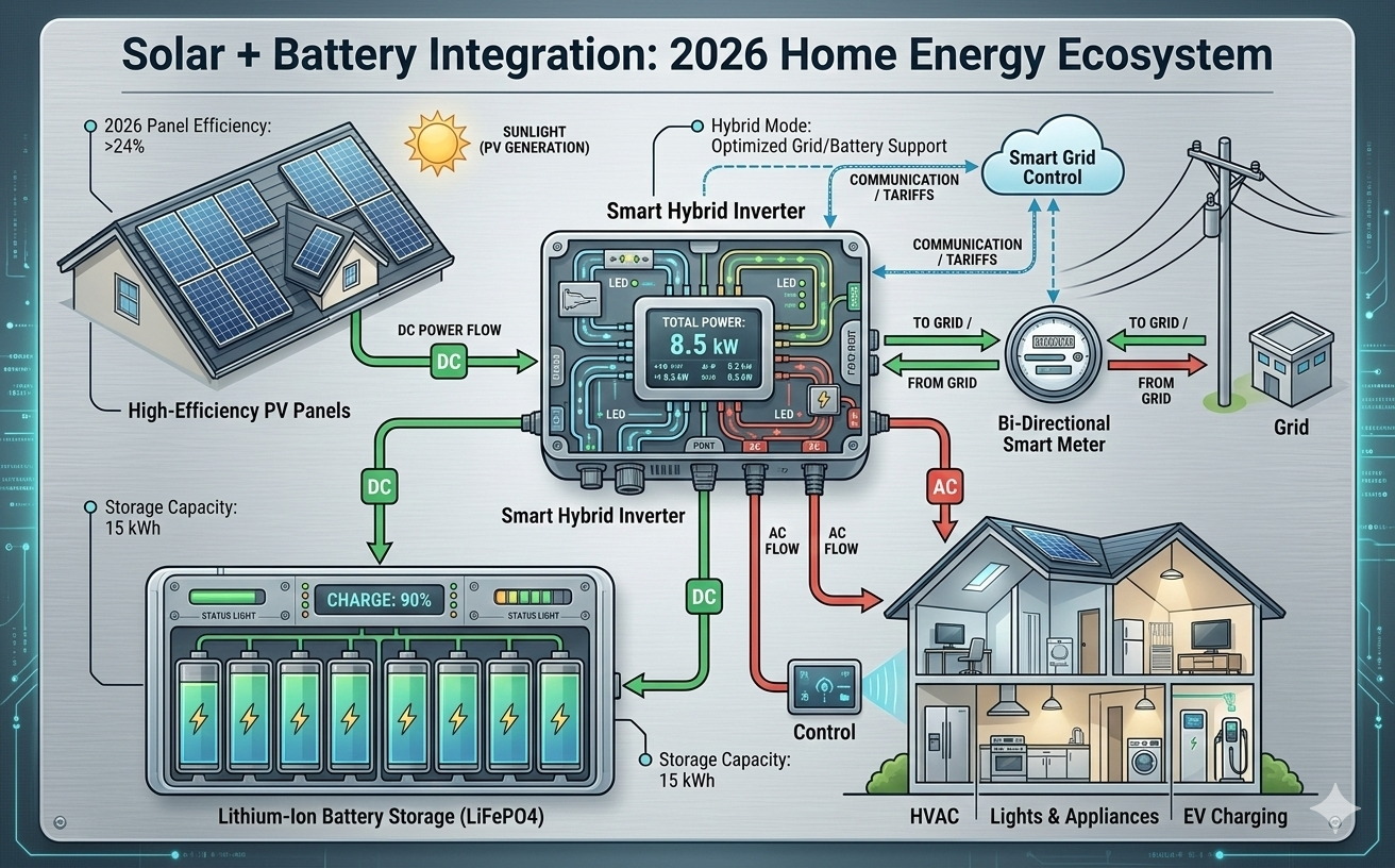 solar system with battery storage hybrid inverter diagram.png