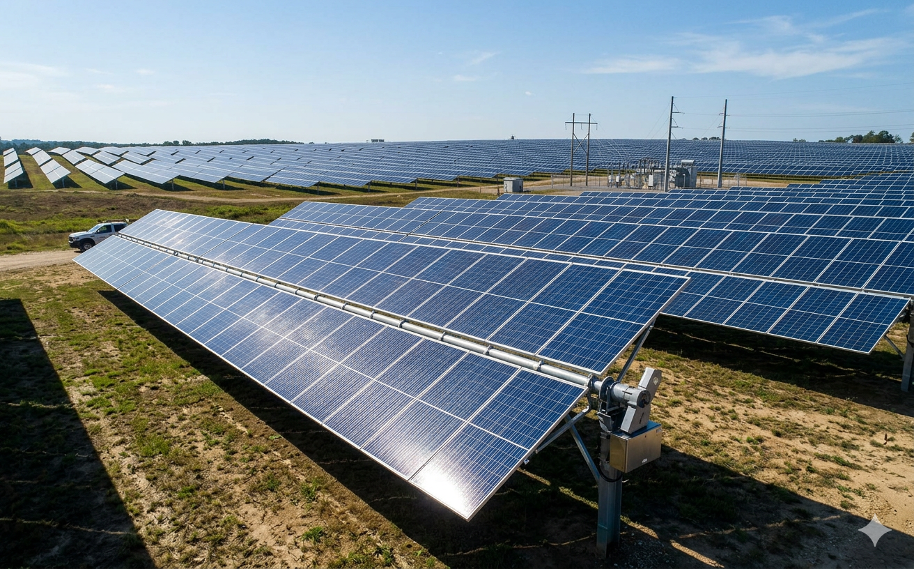 solar tracking system large solar farm renewable energy power generation.png