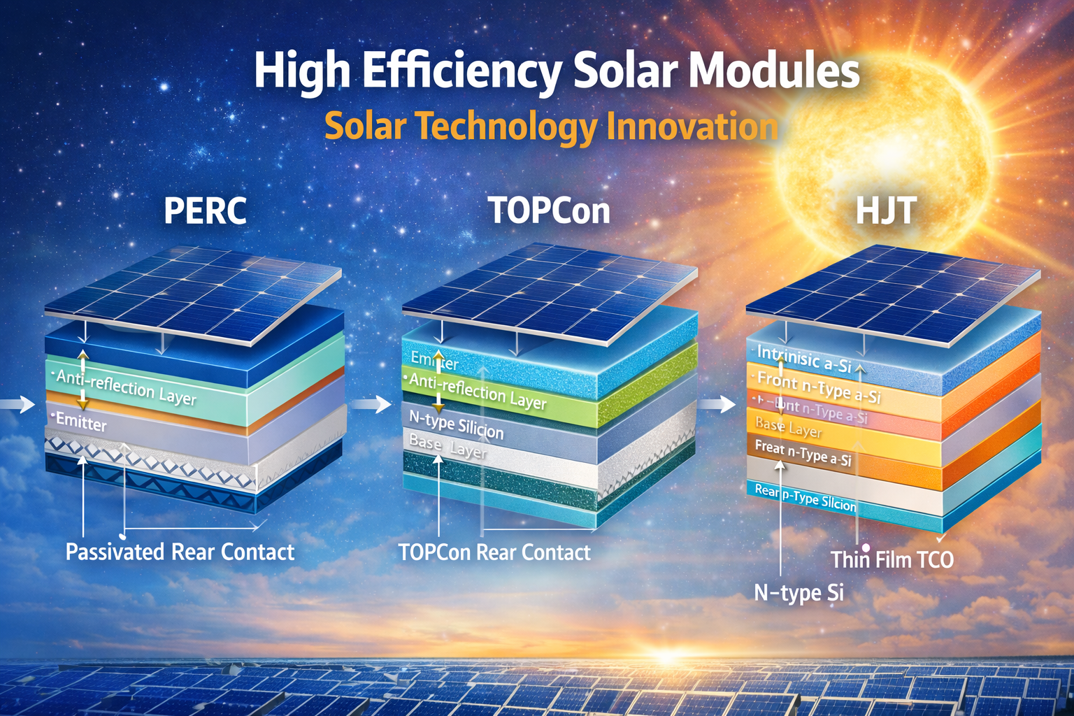 high efficiency solar modules solar technology innovation comparison diagram.png