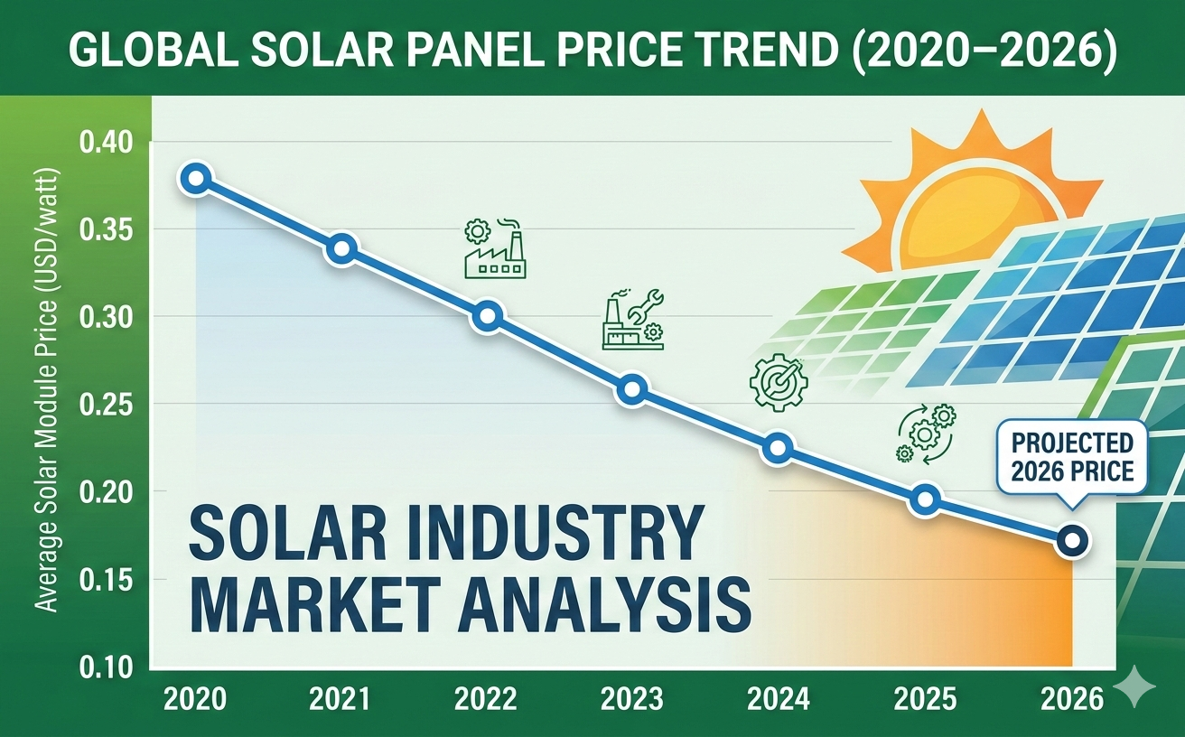 global solar panel price trend 2020 to 2026 solar industry market analysis.png